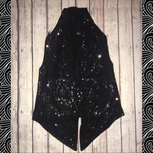 Wonderful, black, sequin vest. Small